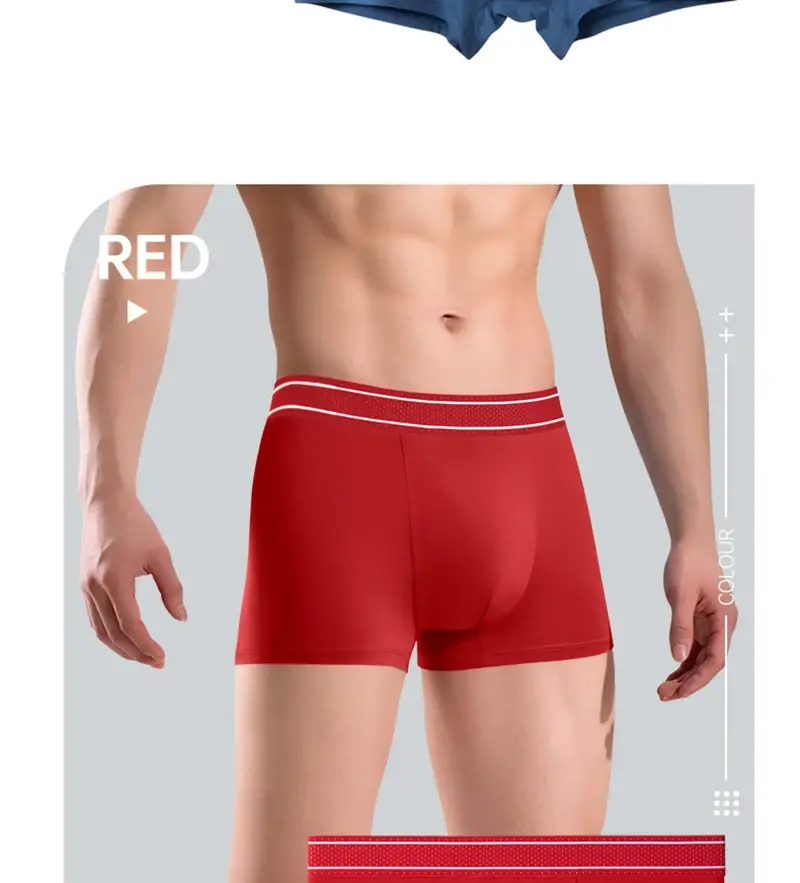 Mens Modal Boxer Shorts Seamless Seperation Bullet Pouch Soft Panties Large Size Breathable Underpants Comfortable Underwear — image 3