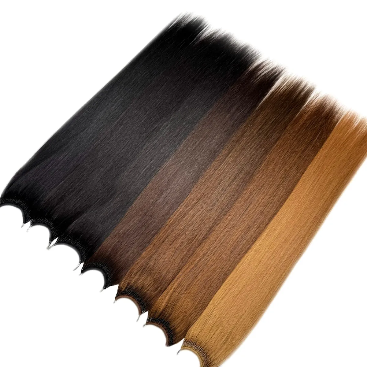 kiikiigirl Korea Popular Cotton String Twins Feathers Hair Extensions Virgin Remy Hair Pre-bonded Hair Extensions — image 5