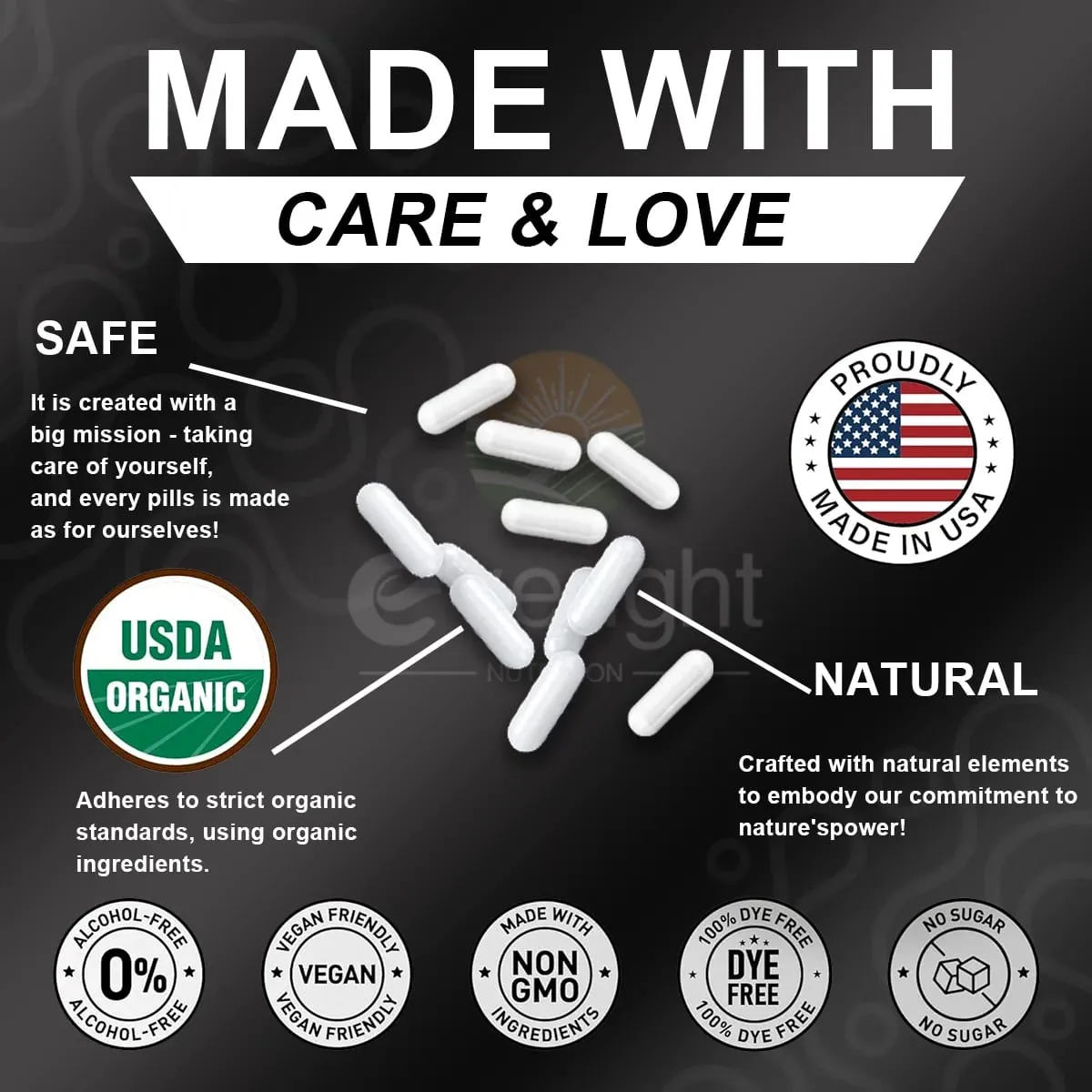 High Absorption Magnesium Glycinate - Supports Sleep Mood Muscles Heart & Nervous System Health