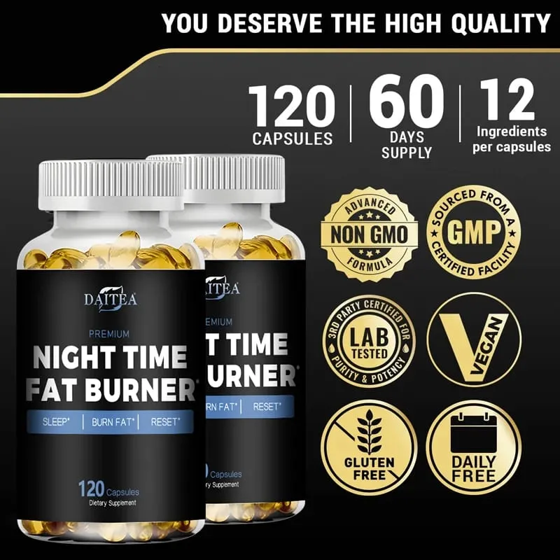 Nighttime Fat Burner - Supports Cardiovascular and Digestive Health Improves Sleep and Increases Muscle Mass and Metabolism — image 5