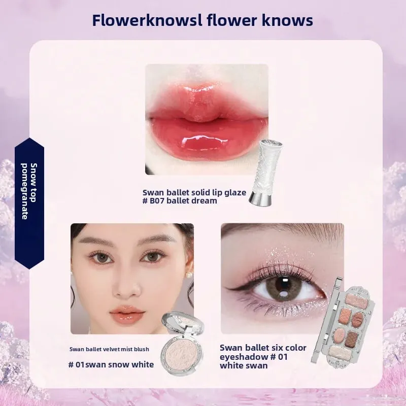 Flowerknows Makeup Gavesæt Little Angel Bunny Have Shell Smykker Lip Glaze Blusher Flower Know SWEETIE BEAR Blush Concealer