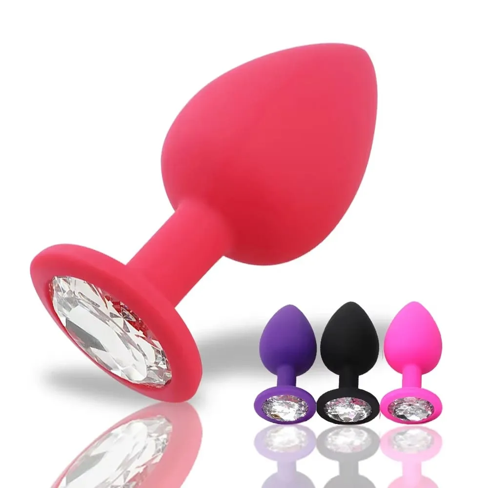 S/M/L 100%Silicone Butt Plug Anal Plugs Unisex Sex Stopper 3 Different Size Adult Toys for Men/Women Anal Trainer For Couples SM — image 1