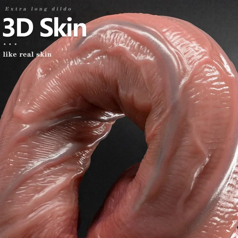 13.3in Super Long Penis Dildo Realistic Soft Dildo With Suction Cup Anal Sex Toys For Men Women Masturbator Huge Phallus — image 3
