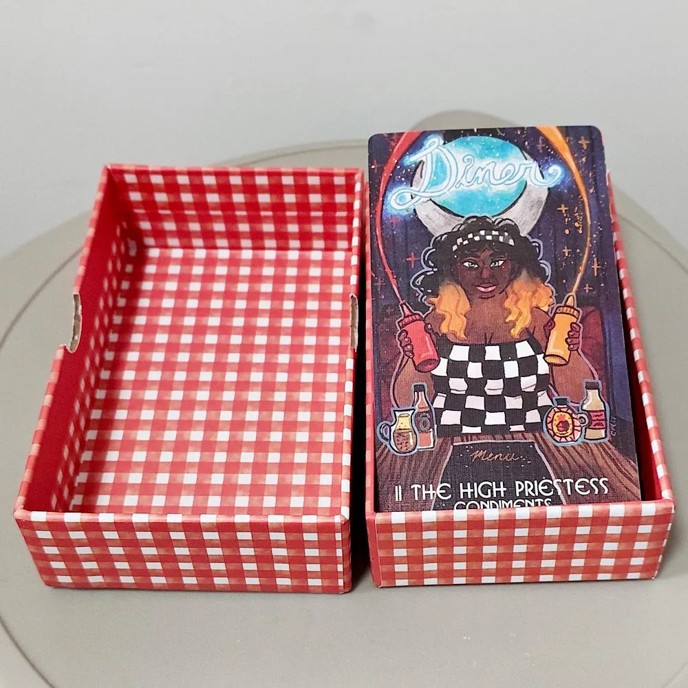Magic Pantry Tarot Deckอาหาร-ธีมสีน้ำไพ่ทาโรต์สำหรับHome Cooks & Foodies Double-embossedการ์ด 12*7 ซม.