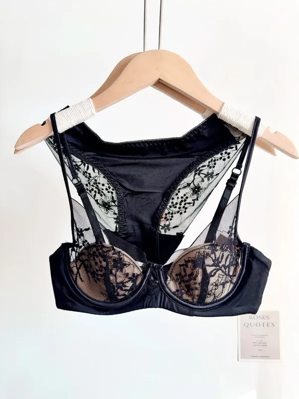 New Women Lace Bra Set Soft Underwire Thin Cup Push‑Up Comfort Intimates Lingerie Kit For Small Bust S-XL Daily Ladies Underwear — image 9