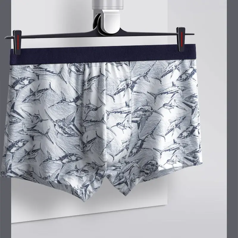 MiiOW 4Pcs Man Underwear Boxers Men's Panties Breathable Polyester Innerwear Sexy Men Underpants Boxershorts Antibacterial — image 15