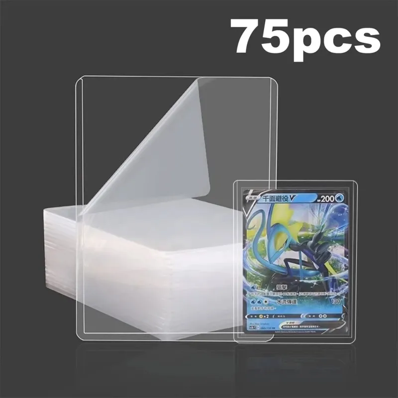 25-150pcs Hard Card Holdre ป้องกันฟิล์มแขนการ์ด Anti Scratch Protector Fit สำหรับ Yugioh Pokemon กีฬาเบสบอลการ์ด — image 9