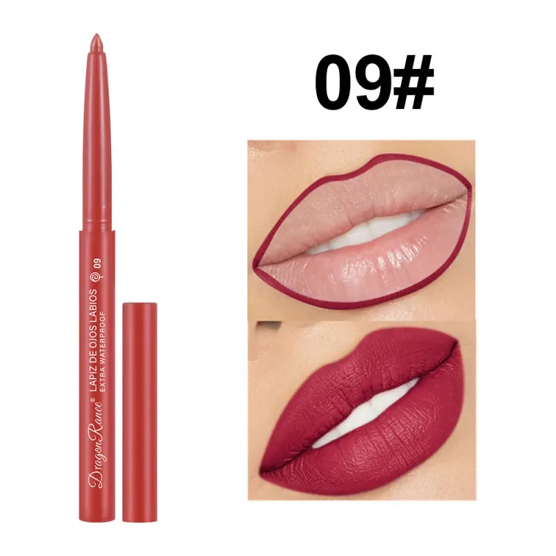 Tužka na rty Vodotěsná Tužka na rty s dlouhou výdrží Tužka na rty Matná Začátečník Automatická Tužka na rty Bean Hydratační nepřilnavé cup Lips — image 13