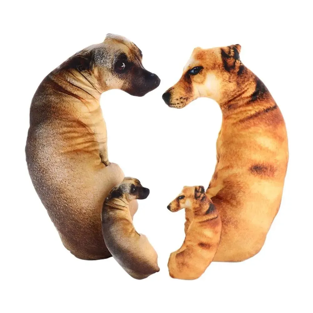 Cute 3D Lifelike Animal Throw Pillow Soft Creative Dog Pillow Cushion Home — image 2