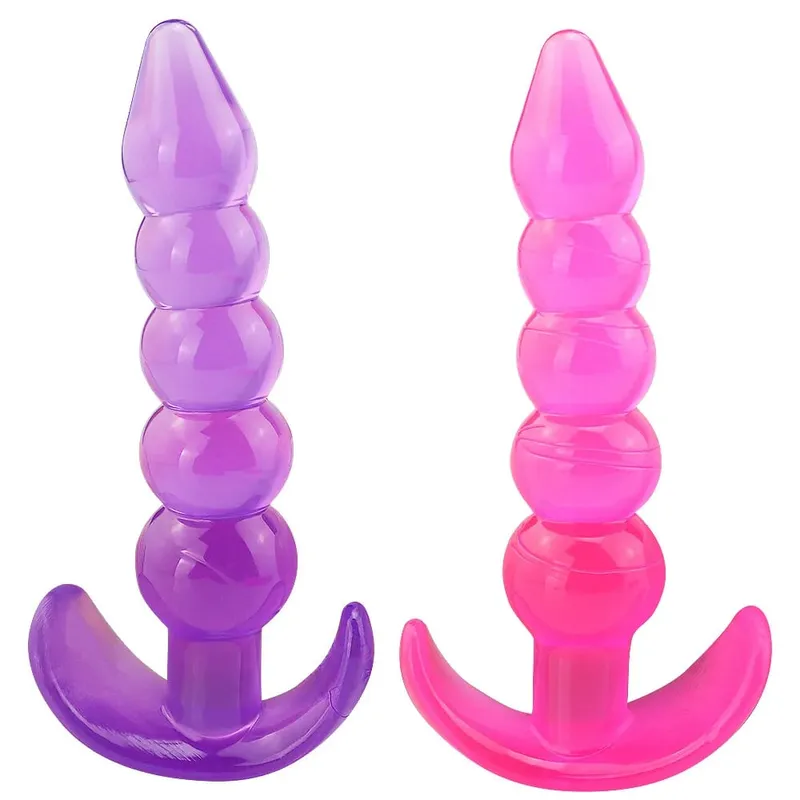 Soft Anal Dildo Butt Plug Prostate Massager Adults Gay Phalluses Anal Plug Beads Sex Toys For Men Bdsm Toys For Woman Adult Game — image 1