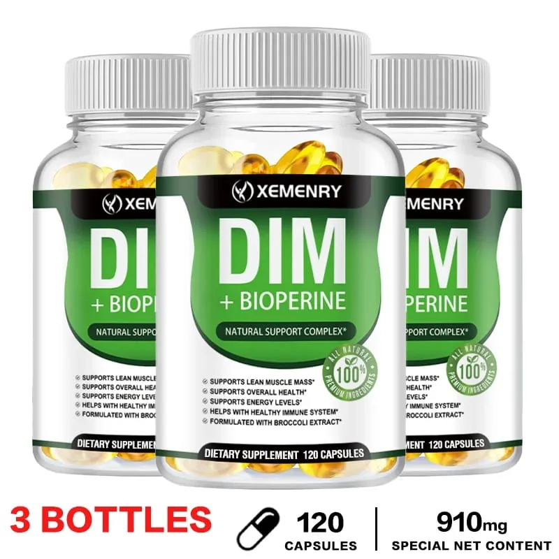 DIM Supplement - Contains Piperine To Promote Lean Muscle Mass and Support Digestive Health