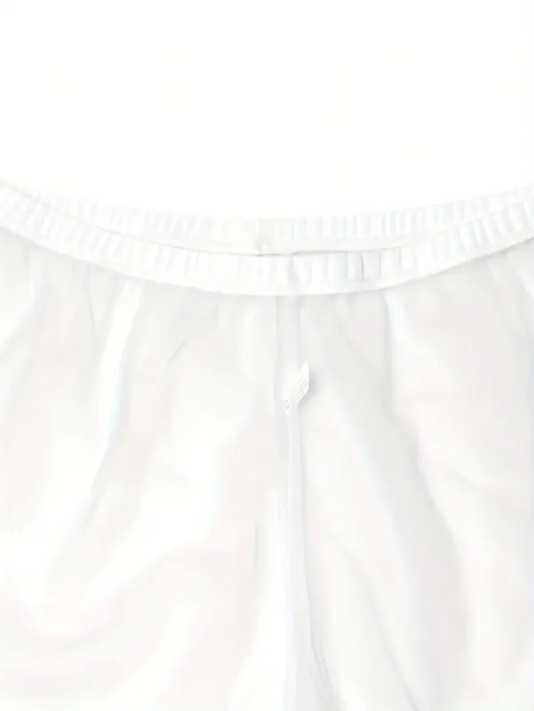 Sous-vêtements Sexy en maille transparente pour hommes, 1 pièce, doux, Transparent, pour la maison, coupe ample, pantalon de boxe, short de sommeil, vêtements de nuit, pyjama — image 7