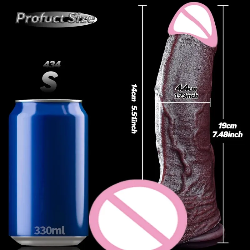 Realistisk blød stor dildo XXL porno Kæmpe tyk falsk penis dobbelt silikone pik Kvinde Mand Onani Sugekop Analsex legetøj