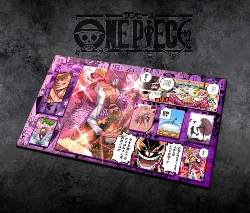 60*35cm Anime One Piece OPCG GAME Card PlayMat Comic Series New Four Emperors Teach Shankusu Buggy Luffy Chopper Collection Toys
