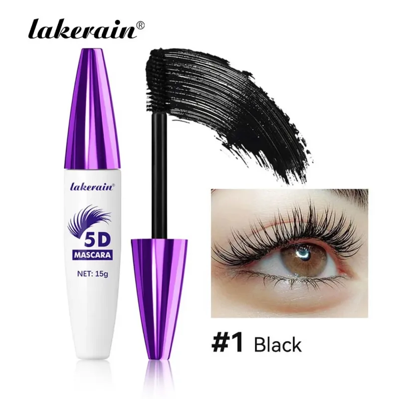 Red Wine Brown Eyelashes Mascara 5D Three-dimensional Eyelashes Curling Extension Non-smudge Waterproof Fast Dry Lsting Makeup