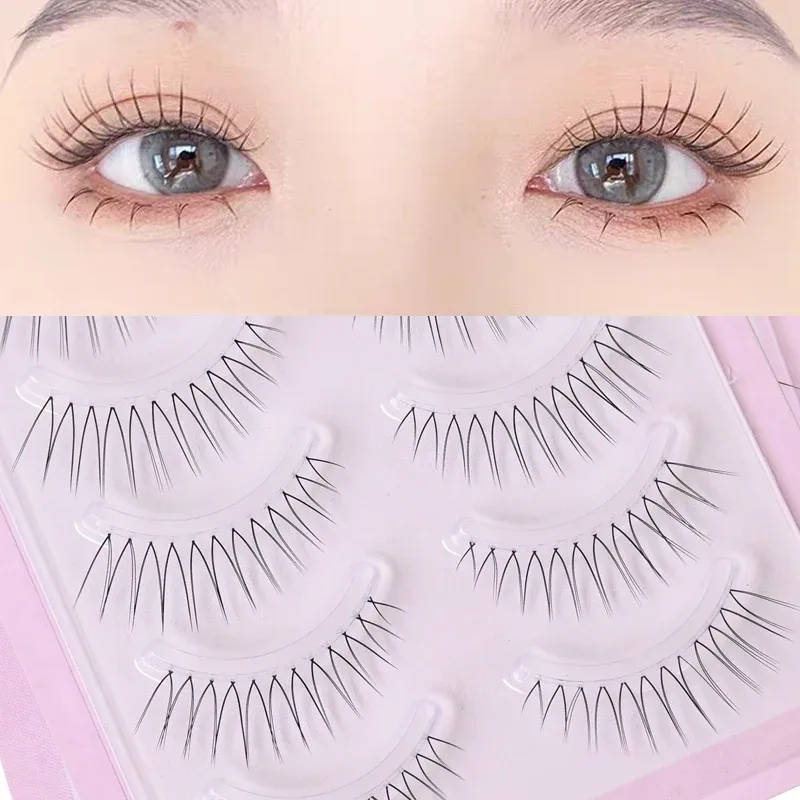 U-shaped False Eyelashes K-Pop Idol Lashes Zhang Yuanying Inspired Comic Eye Lashes Natural Wispy Lash Extension