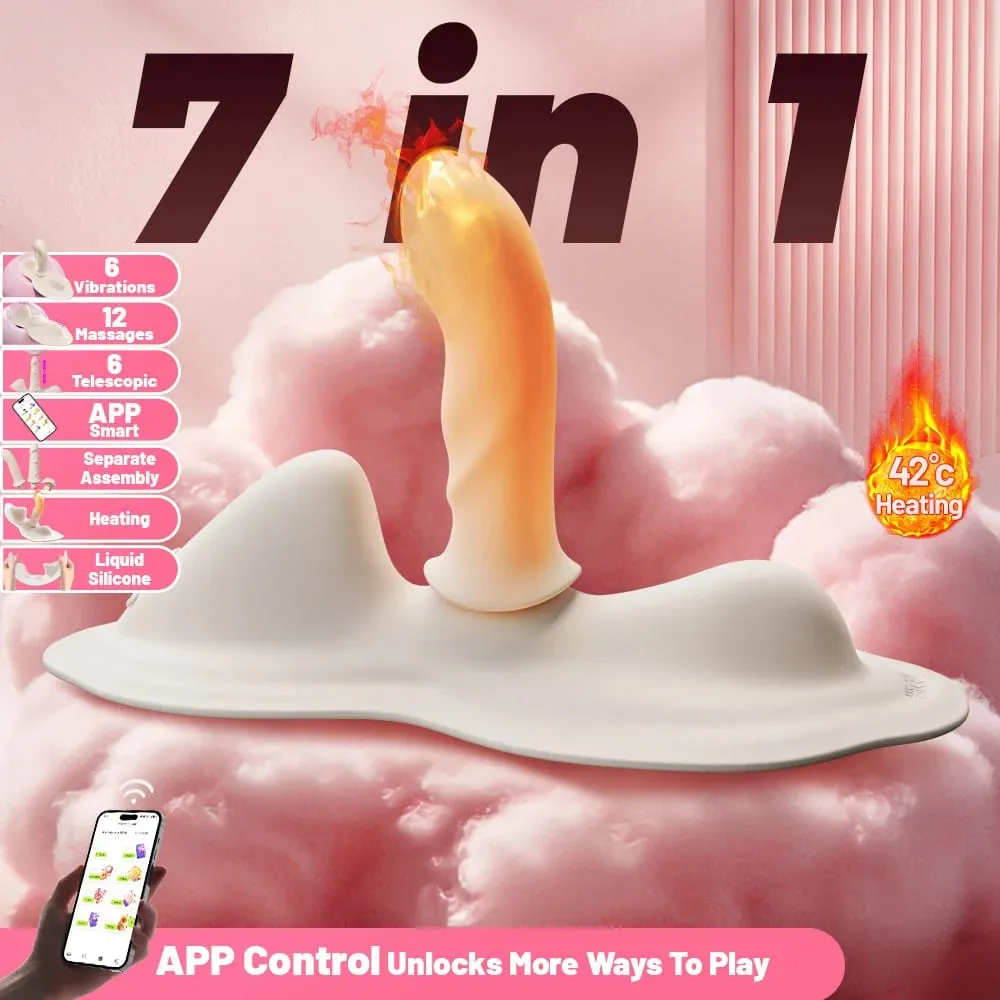 Thrusting Vibrator Separable Cushion Massager APP Control Heating Dildos Vibrators Clitoral Anal Stimulator Sex Toys for Woman — image 2
