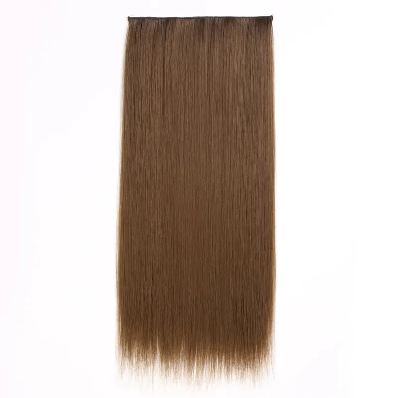 Synthetic Clip in Hair Extensions 6 Pcs/Set 16 Clips Long Straight Hairpieces Clip On Hair Extension for Women Blonde — image 36