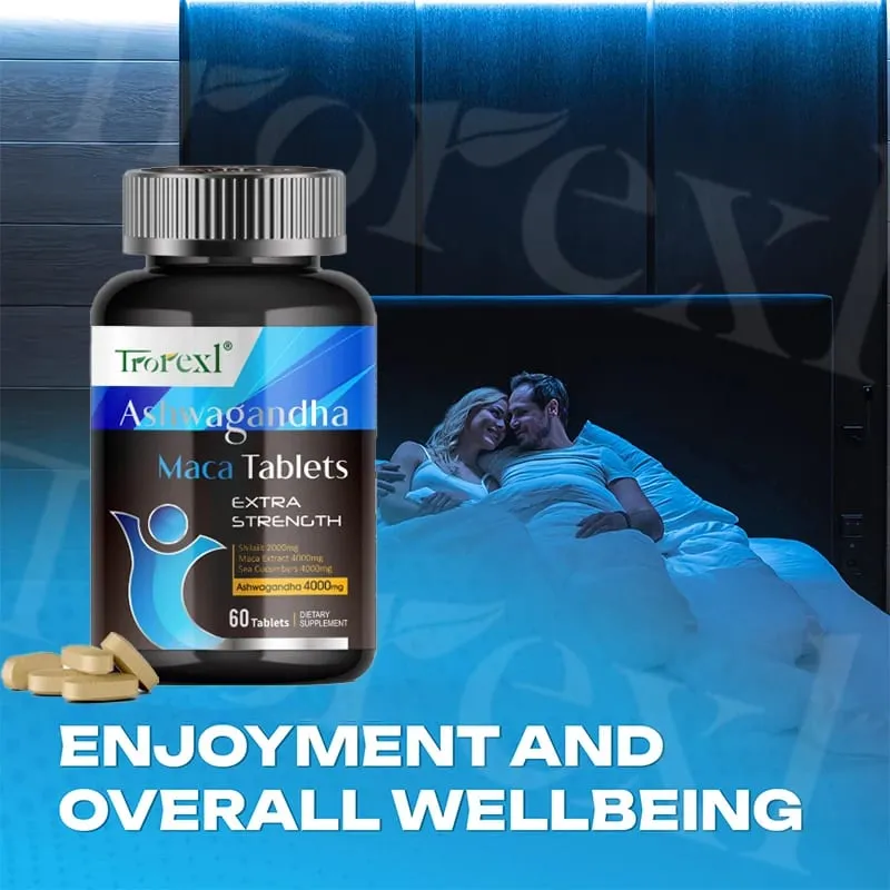 Ashwagandha & Maca Root Male Enhancing Supplement Max Strength Boost High Stamina Vitality for Men — image 1
