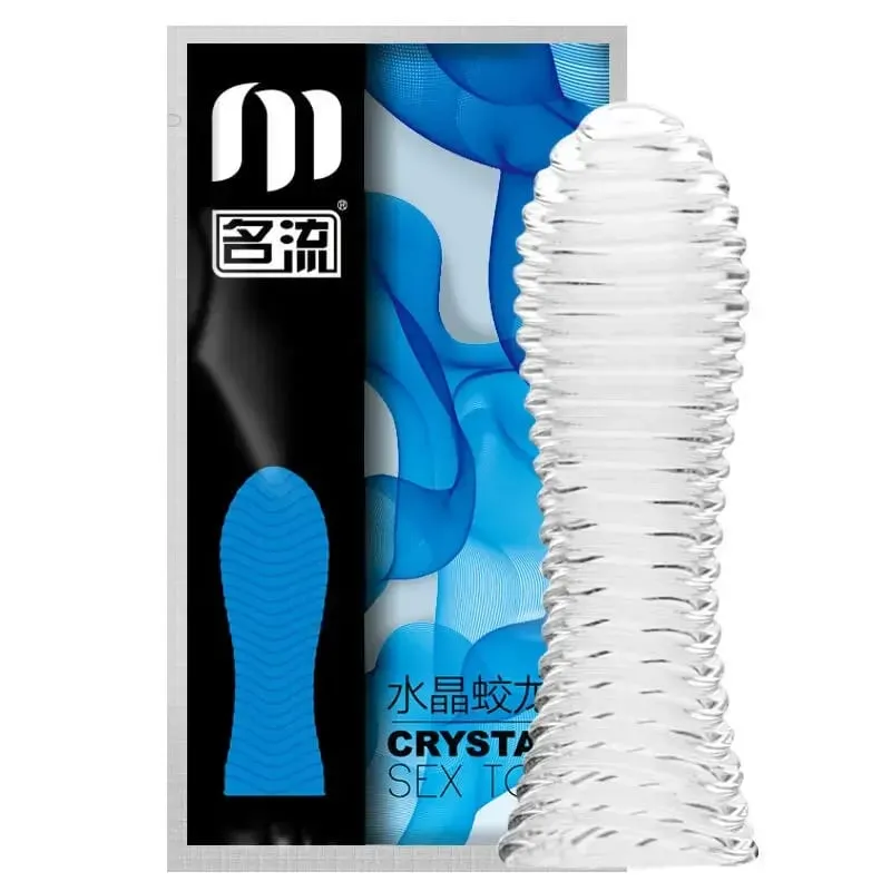 Big Spikes Penis Cock Ring Sheath Reusable Penis Sleeve Ejaculation Time Delay Ribbed Stimulate Penis Sleeve Sex Toys for Male