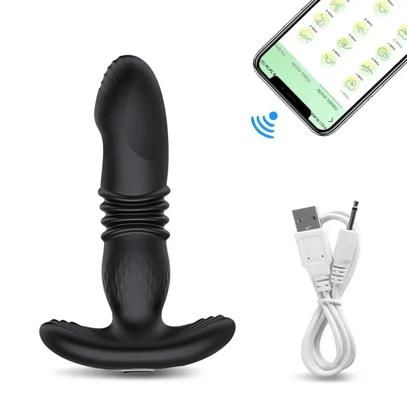 Teleskop Vibrierender Butt Plug Anal APP Vibrator Drahtlose Fernbedienung Sex Spielzeug für Frauen Arsch Anal Dildo Prostata-massagegerät Buttplug — image 9