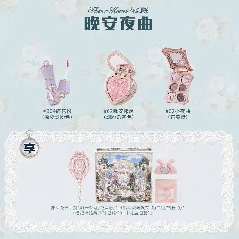 Flower Knows Bunny Garden Collection Lip Cream Blush Air Cushion CC Cream Liquid Foundation Eye Shadows Palette Makeup Set — image 12