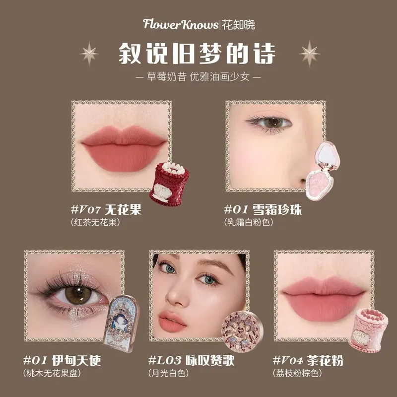 ดอกไม้รู้ชุดของขวัญแต่งหน้า All-in-One อายแชโดว์บลัชออน Lip Glaze ทุกสิ่งที่เธอต้องการ Kit De Maquillaje Full Professional — image 10