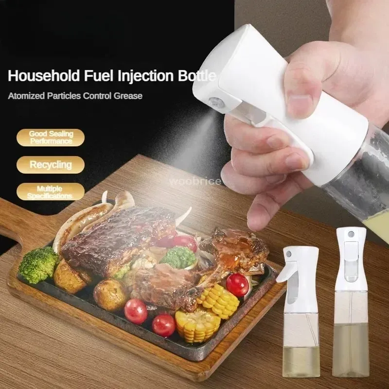 Press-type Oil Spray Bottle 200/300/500ML Kitchen Cooking Oil Sprayer Outdoor Barbecue Oil Spray Bottle Vinegar Soy Sauce — image 3