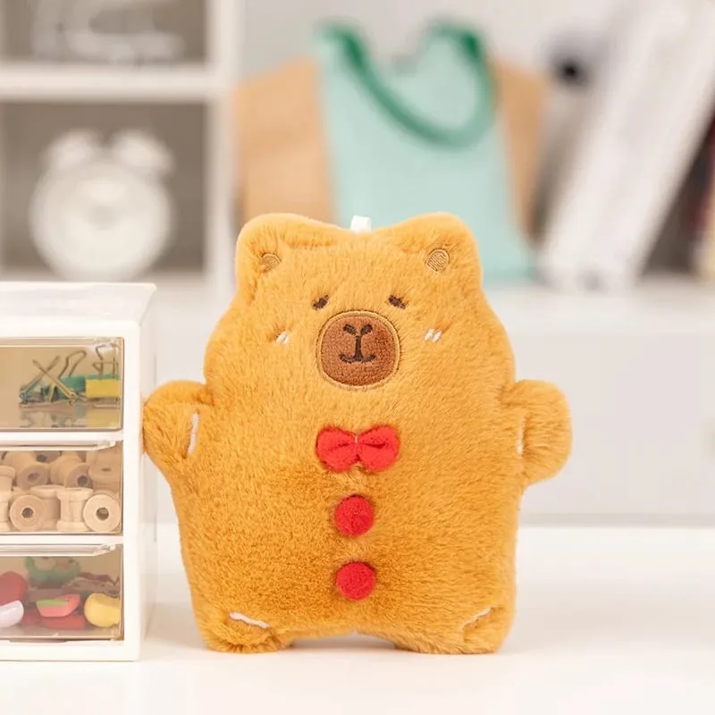 Christmas Pillow Capybara Gingerbread Stuffed Throw Plush Sofa Backrest Home Room Decro — image 9
