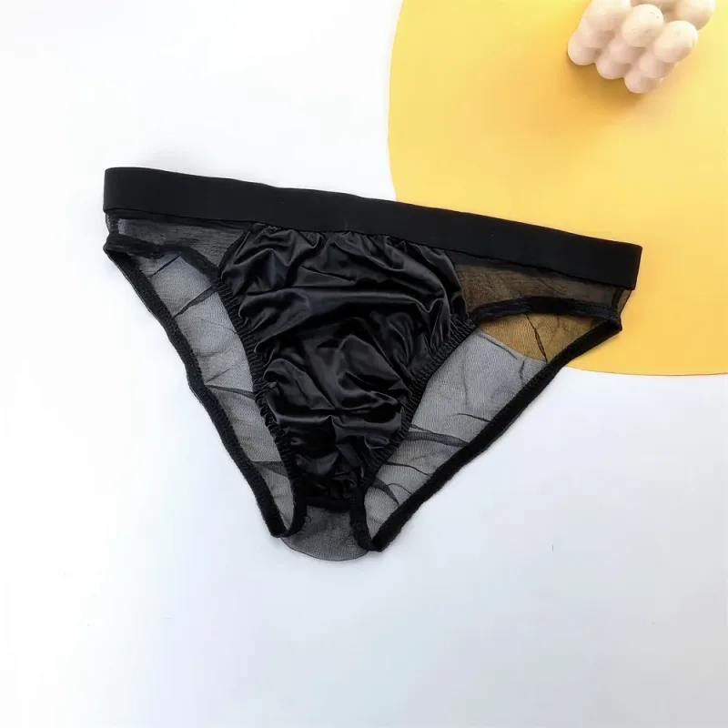 Seluar Dalam Lelaki Sutera Satin Berkilat Seksi Seluar Dalam Jaring Lutsinar Seluar Dalam Lelaki Bernafas Cepat Kering — image 3