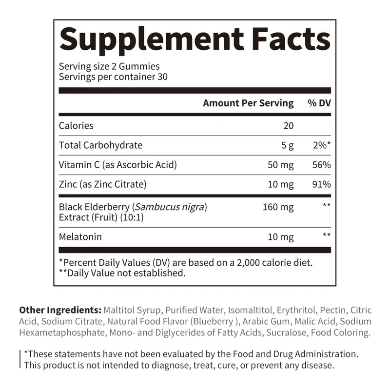 B BEWORTHS Blueberry Melatonin 10mg Gummies Sleeping Creative for Sleep Sleeping Pills Melatonin for Sleep Relaxing For Adult