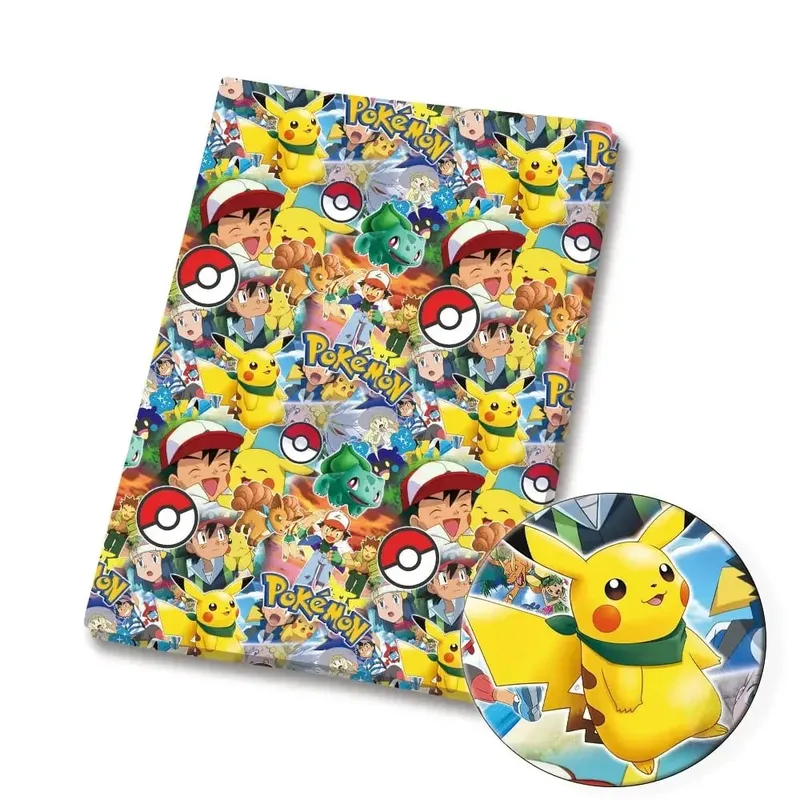 Pokemon Kartun Fabric140*50Cm Buatan Tangan Jahit Patchwork Quilting Gaun Bayi Rumah Lembar Dicetak Kain Kain Jahit Anak-anak — image 5
