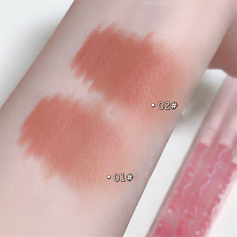 2 Màu Matte Lipliner Bút Chì Khỏa Thân Kẻ Viền Môi Với Cọ Môi Chống Nước Tự Nhiên Màu Hồng Đào Son Môi Bút Chì Viền Môi Trang Điểm — image 3