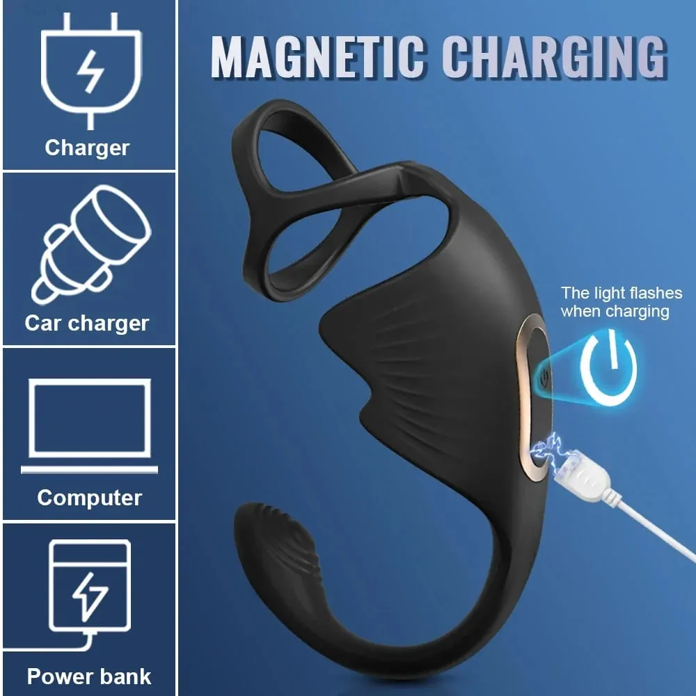 Vibrating Butt Plug Cock Ring for Men Remote Control Anal Vibrator Prostate Massager Gay Anal Plug Adult Goods Sex Toy for Men — image 5