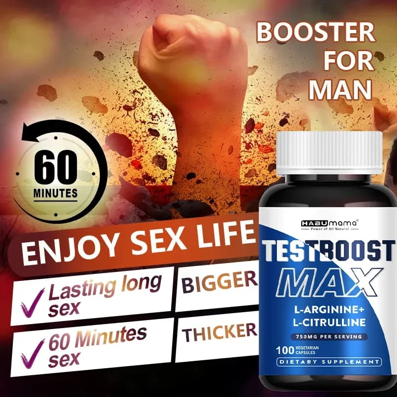 Arginine Pills Male Enhancing Supplement Muscle Builder Libido Enhancing Stamina 100% Pure Non-GMo — image 6
