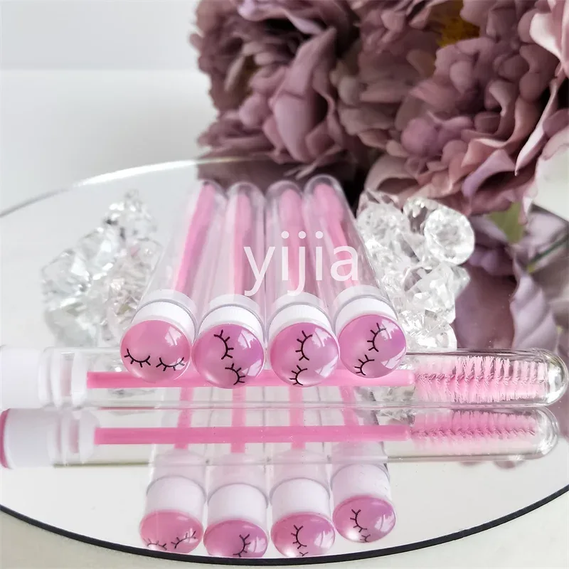 10pcs Reusable Eyelashes Brush Tube for Eyelash Extension Disposable Mascara Wands Eyebrow Brush Applicator EyeLash Brushes