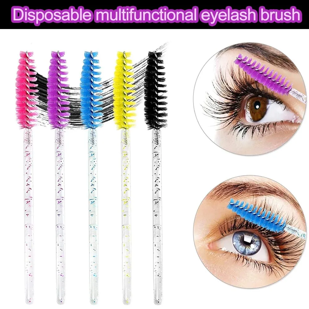 Wholesale Lash Brushes Eyelashes Extension Brush 100/300pcs For Woman And Man Mascara Wands Applicator Spoolers Makeup Tools — image 3