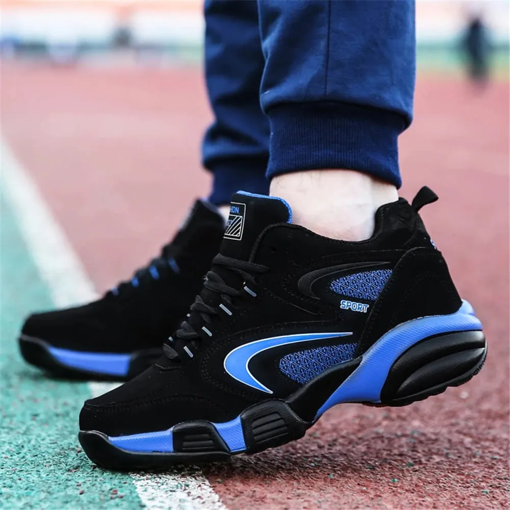 Plus Size Men's Trendy Colour Block Sneakers Comfy Non Slip Lace Up Casual Durable Shoes For Men's Outdoor Activities — image 3