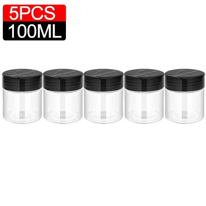 10/1PCS Clear Spices Bottle Salt Pepper Shakers Plastic Barbecue Seasoning Jars Condiment Box Home Kitchen Powder Storage Can — image 10