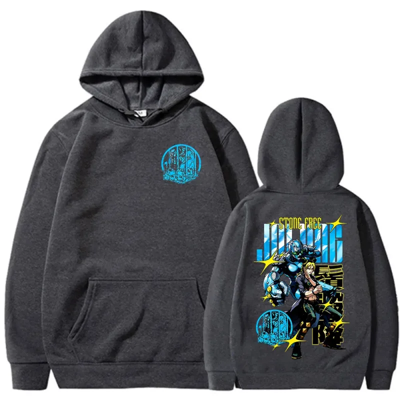 Anime Jojo Bizarre Adventure Stone Free Jolyne Cujoh Hoodies Men's Clothing Fashion Pullovers Long Sleeves Oversized Sweatshirts — image 12