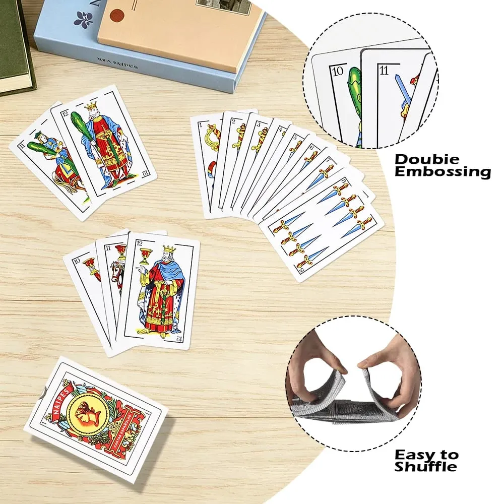 50PCS Spanish Playing Cards with Plastic Case Traditional Card Game Deck Classic Playing Cards for Brisca Tute Escoba — image 4