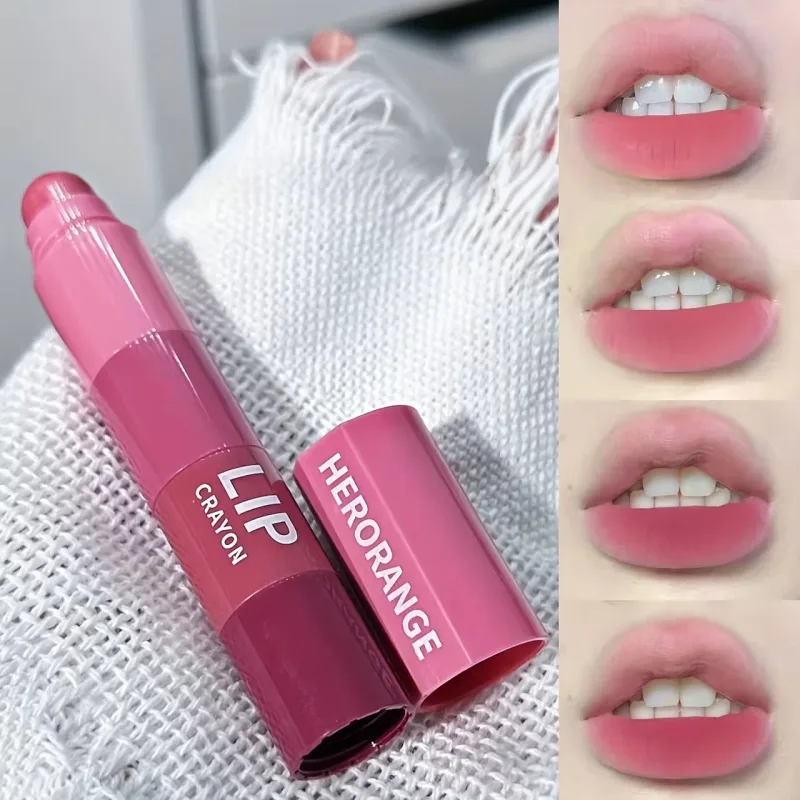 Herorange Mini Bullet Lipstick Four Colors DIY Gradient Matte High Pigment Long Lasting Transfer Proof Portable Lip Makeup