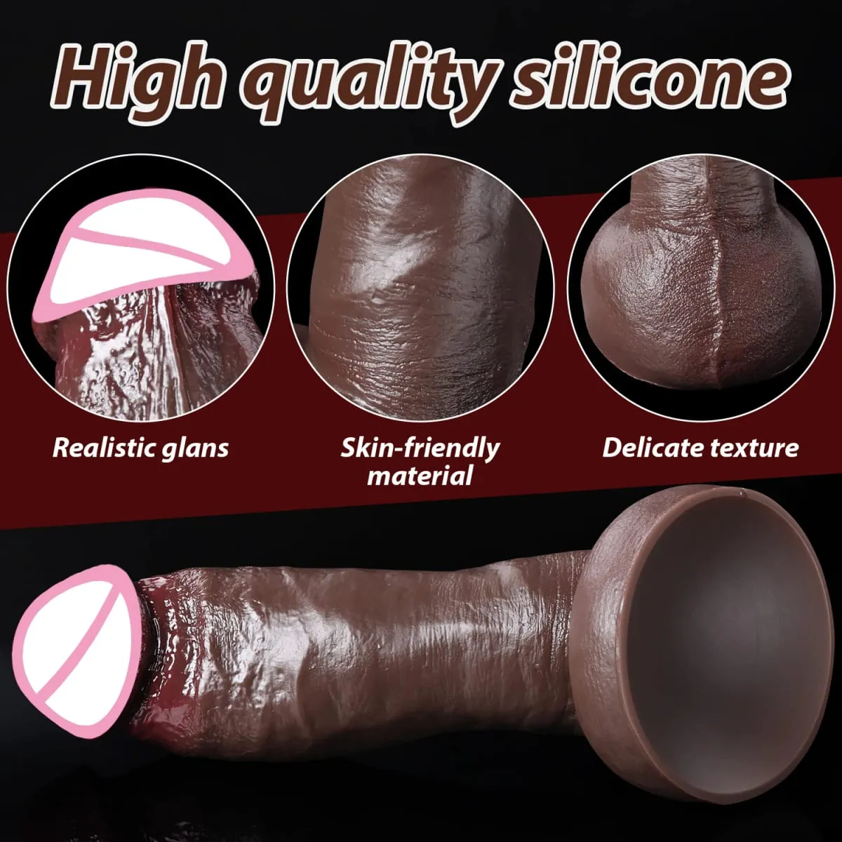 Billig blød hud Føles realistisk tyk dildo homoseksuelle onanister Silikonepik Stor sugekop penis analstik sexlegetøj til mænd Kvinder — image 3