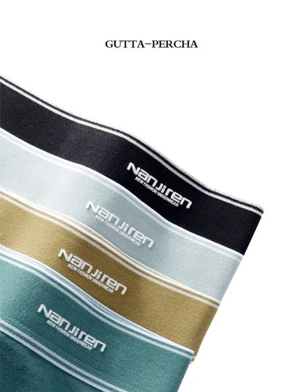 4Pcs/lot Men's Underwear Sexy Boxer Shorts Cotton Panties Man Solid Underpants Male Soft U Convex Lingerie Plus Size L-6XL — image 15