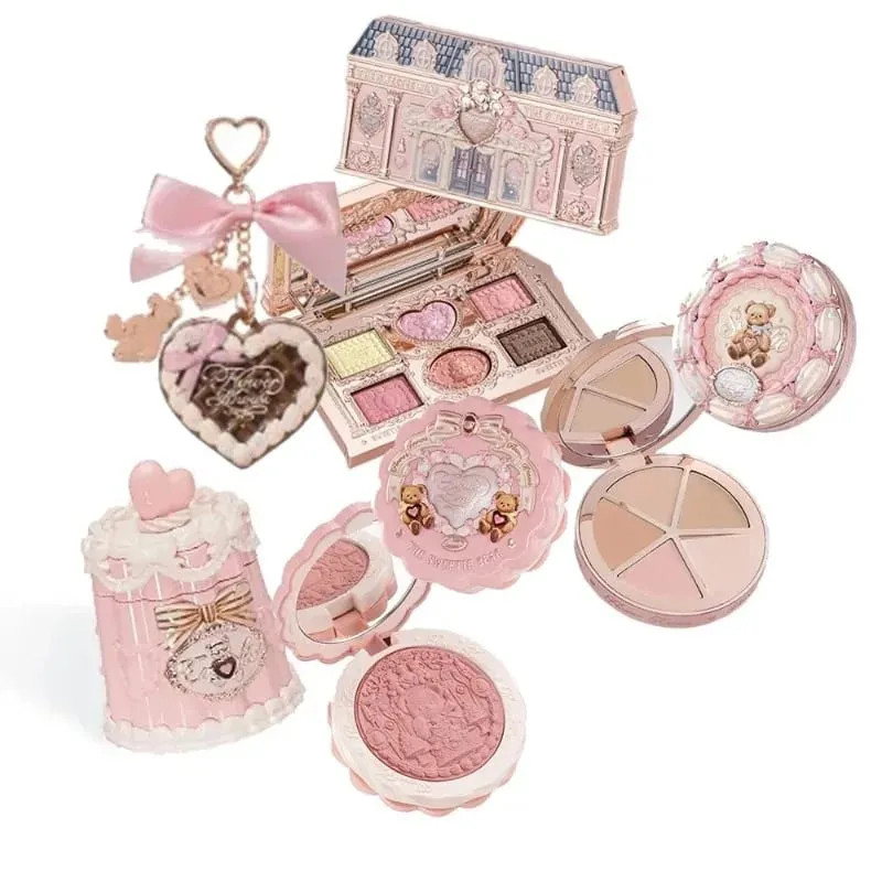 Flowerknows Makeup Gavesæt Little Angel Bunny Have Shell Smykker Lip Glaze Blusher Flower Know SWEETIE BEAR Blush Concealer