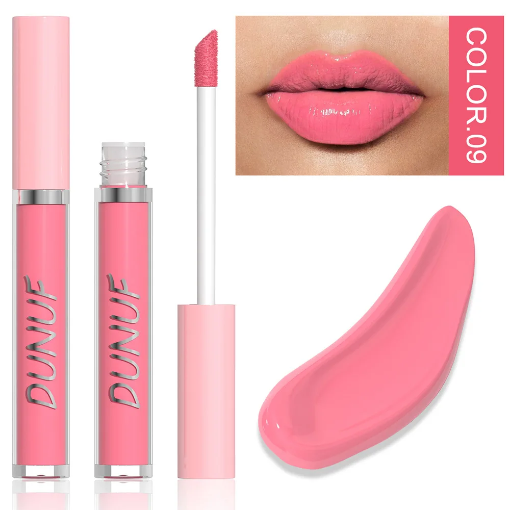 Water Light Lip Glaze Mirror Glass Nude Pink Brown 16 Colors Highly Pigmented Lip Gloss Hydrating Sexy Red Lipstick Makeup