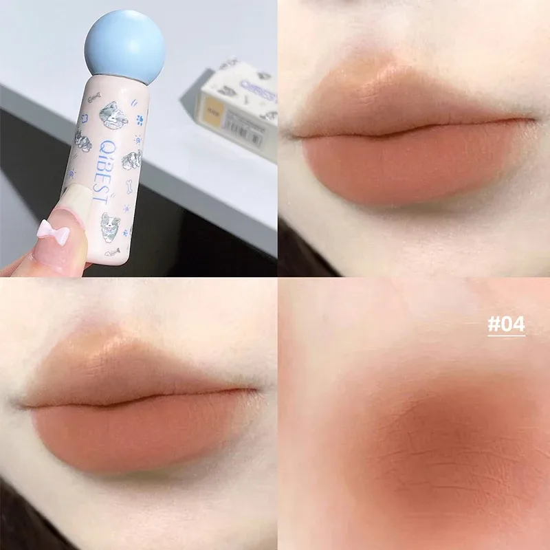 Nude Matte Lip Mud Waterproof Non-stick Liquid Lipstick Long Lasting Highly Pigmented Lipgloss Tint Korean Cosmetics