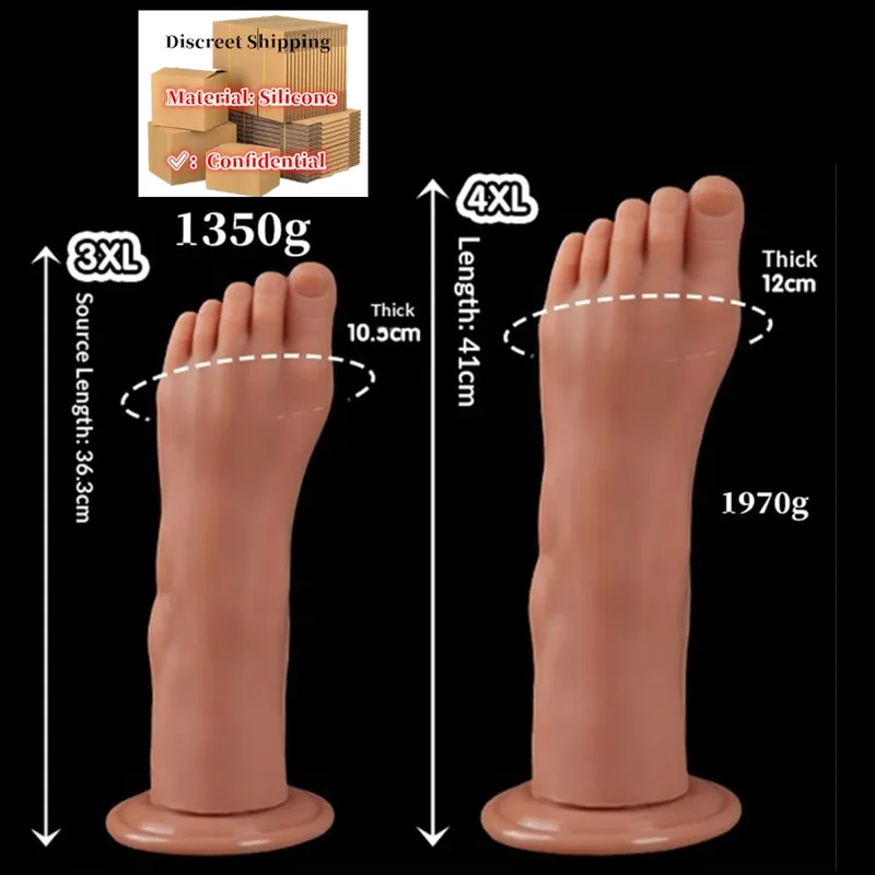 Huge Feet Style Anal Plug Big Silicone Ass ButtPlug Deep Masturbator Dildo Dilator Stimulator Anal Dildo Adult Sex Toy For Women — image 22