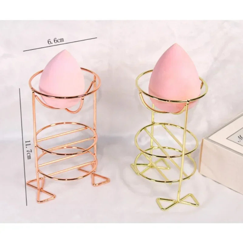 Multilayer Metal Bracket Makeup Puff Rack Cosmetic Holder Blender Display Stand Alloy Drying Power Make Up Sponge Tools — image 7