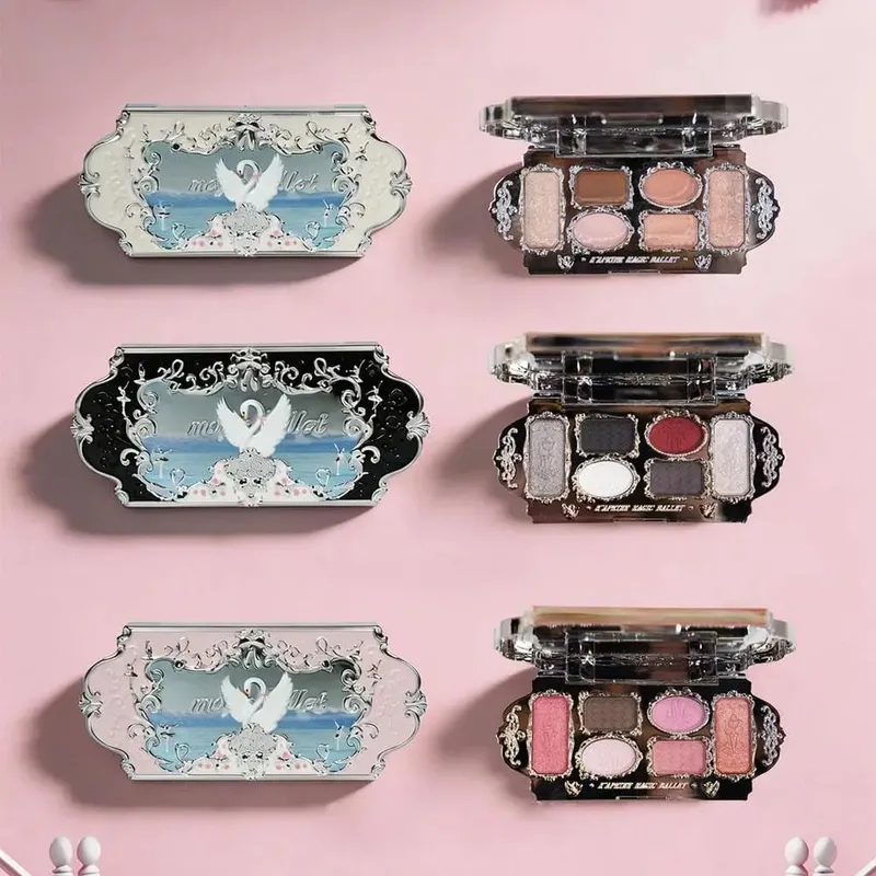 Full Set Makeup Kit Swan Makeup Palette Pressed Powder Blush Lipstick Eyeshadow Palette Cute Cosmetic Gift Set
